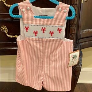 Shrimp and grits shortall 6 months boy